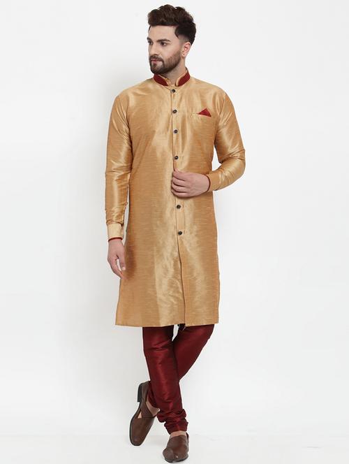 solid kurta with churidaar pyjama - 18456268 - Very Small Image - 1