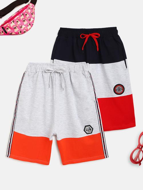 boys pack of 2 drawstring waist three fourth shorts - 18456296 - Very Small Image - 1