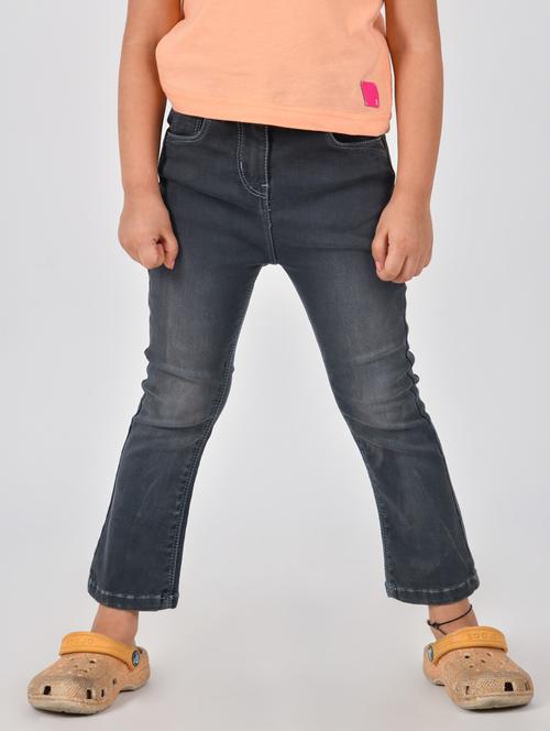 girls grey washed jeans - 18456323 - Very Small Image - 1