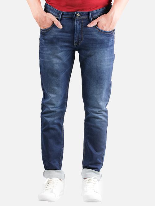 navy blue light washed denim jean - 18456376 - Very Small Image - 1