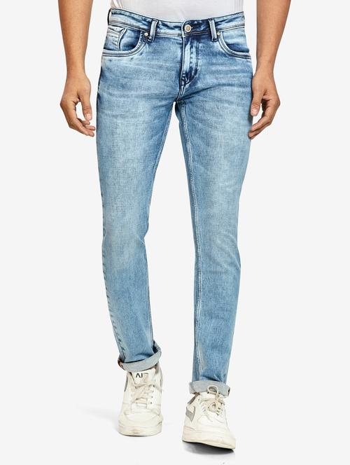 light blue light washed denim jeans - 18456454 - Very Small Image - 1