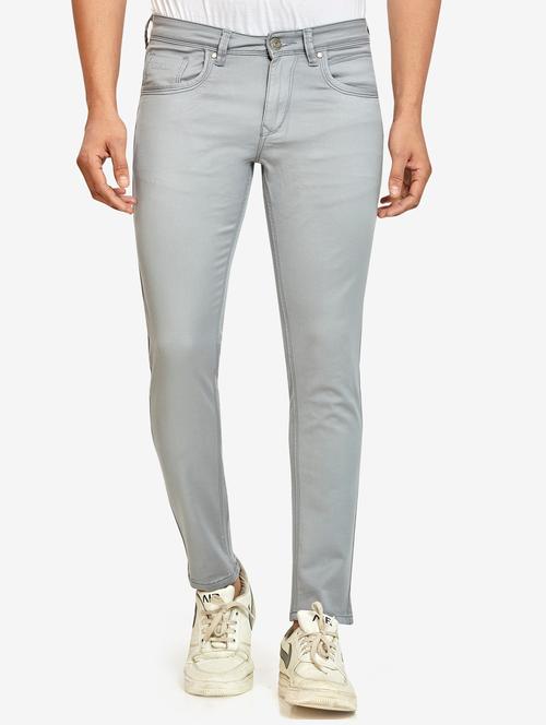 grey plain denim jeans - 18456476 - Very Small Image - 1