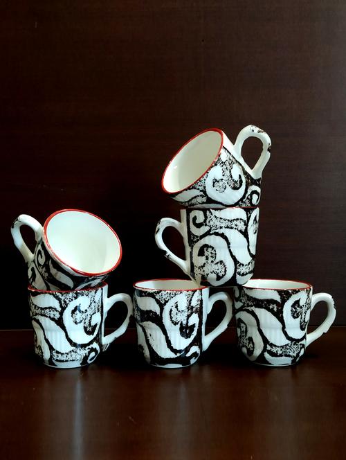 graceful set of 6 cups | cup set | tea cups | set of 6 cups | ceramic - 18457029 - Very Small Image - 1