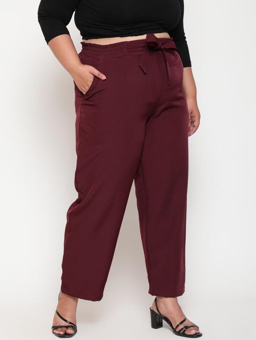 tie front solid plus trouser - 18457229 - Very Small Image - 1