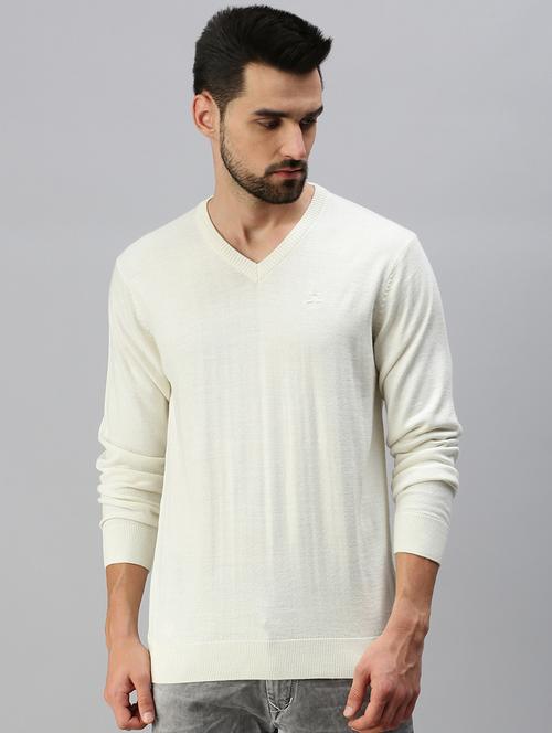 white solid pullover - 18457376 - Very Small Image - 1