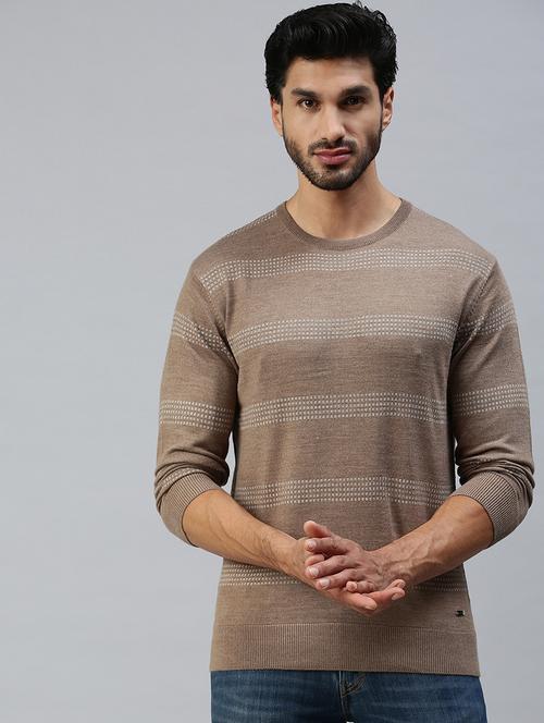 beige striped pullover - 18457431 - Very Small Image - 1