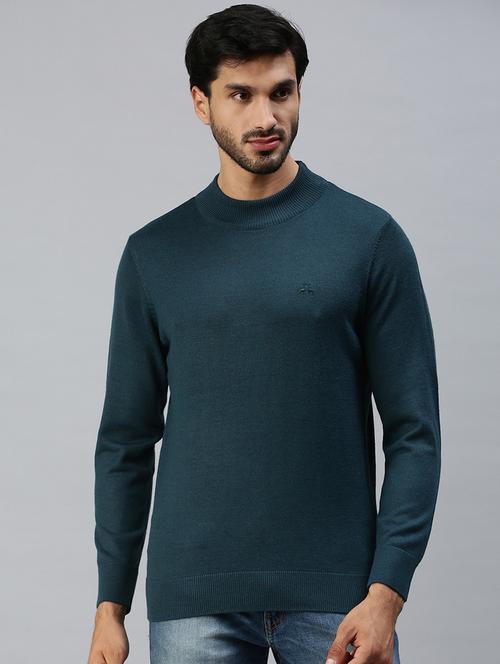 teal solid pullover - 18457444 - Very Small Image - 1
