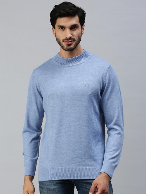 light blue solid pullover - 18457447 - Very Small Image - 1