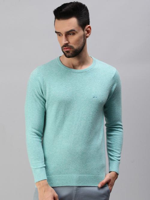 sea green solid pullover - 18457482 - Very Small Image - 1