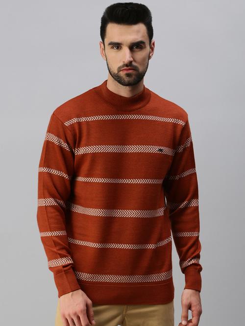rust striped pullover - 18457496 - Very Small Image - 1