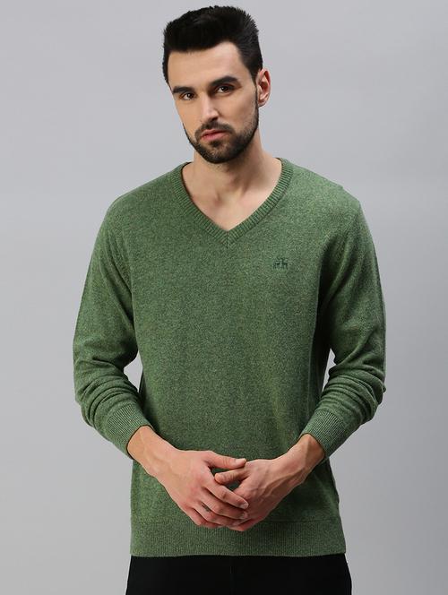 green solid pullover - 18457535 - Very Small Image - 1