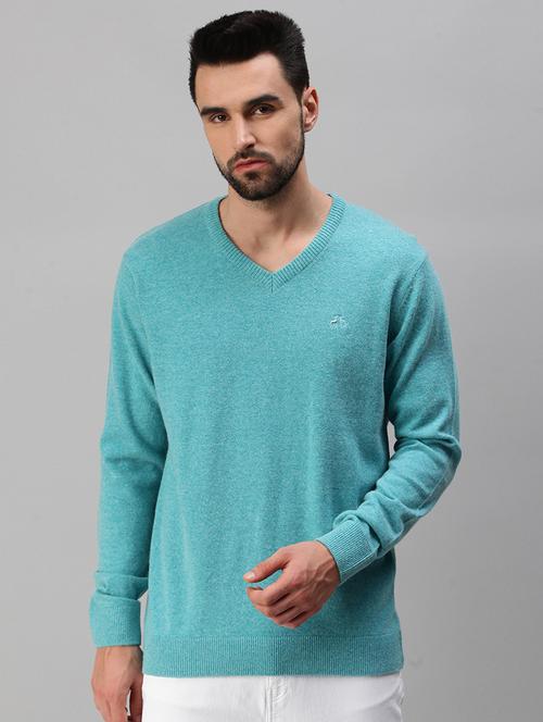 turquoise solid pullover - 18457551 - Very Small Image - 1