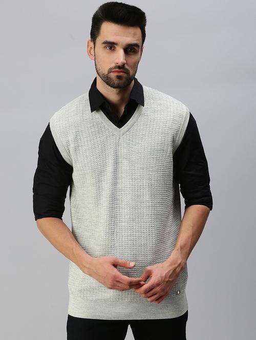 grey self-designed pullover - 18457556 - Very Small Image - 1