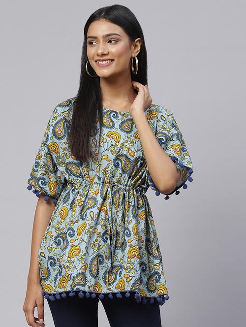 lace detail paisley top - 18457815 - Very Small Image - 1