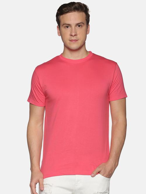 pink solid casual t-shirt - 18458068 - Very Small Image - 1