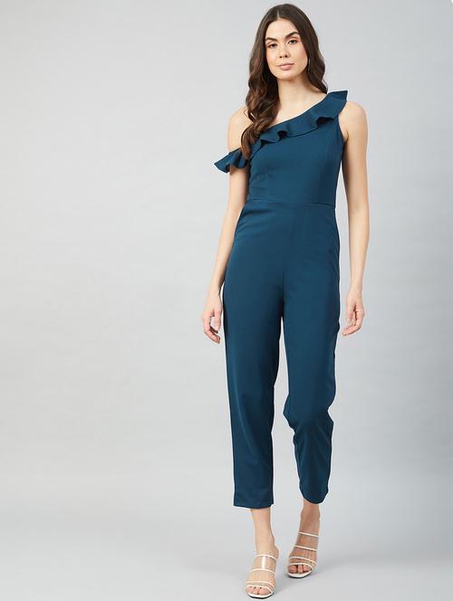 single shoulder ruffle detail jumpsuit - 18458893 - Very Small Image - 1