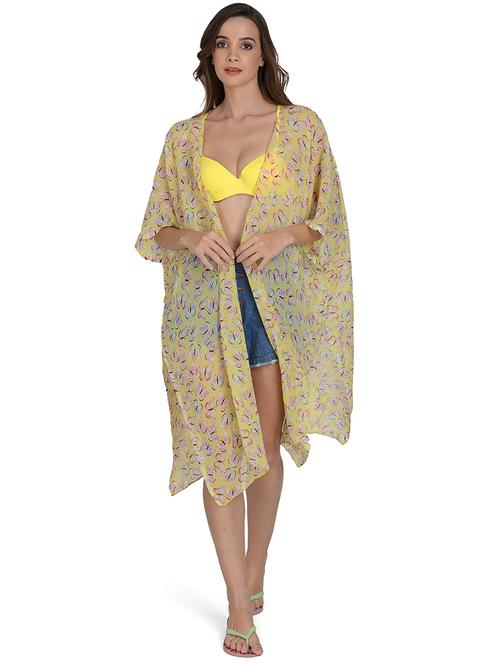 yellow printed coverup - 18459796 - Very Small Image - 1