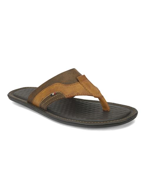 tan synthetic slip on slippers - 18459854 - Very Small Image - 1