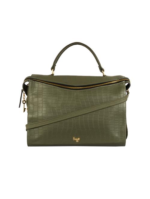 olive textured regular handbag - 18459932 - Very Small Image - 1