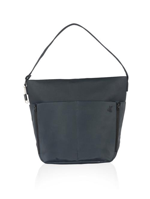navy blue solid regular handbag - 18459980 - Very Small Image - 1