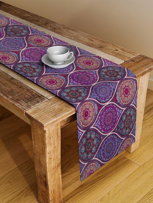 alina decor digital printed table runner for center and dining tabale - 13x56 inch - 18460139 - Very Small Image - 1