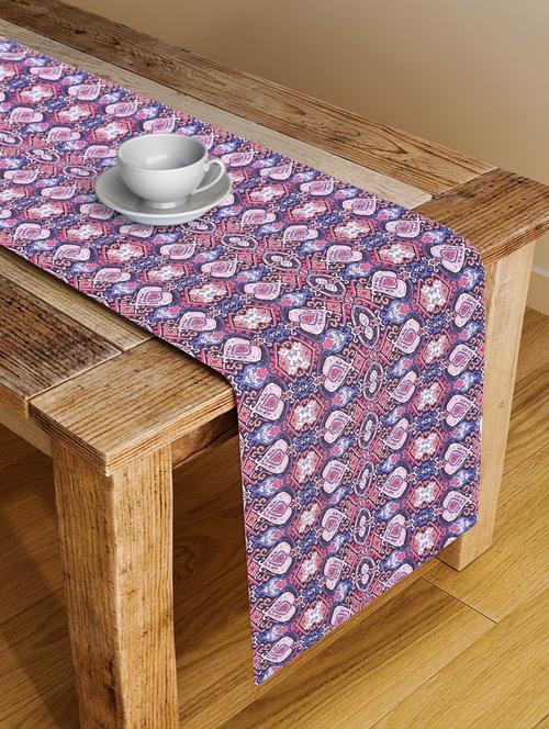 alina decor digital printed table runner for center and dining tabale - 13x56 inch - 18460177 - Very Small Image - 1