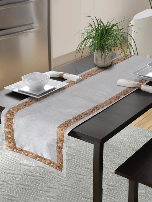 alina decor embllished table runner for center and dining tabale - 13x60 inch - 18460216 - Very Small Image - 1