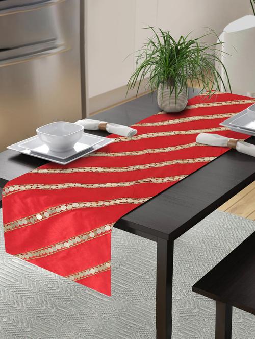 alina decor embllished table runner for center and dining tabale - 13x60 inch - 18460238 - Very Small Image - 1