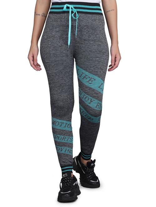 drawstring waist melange jeggings - 18460284 - Very Small Image - 1
