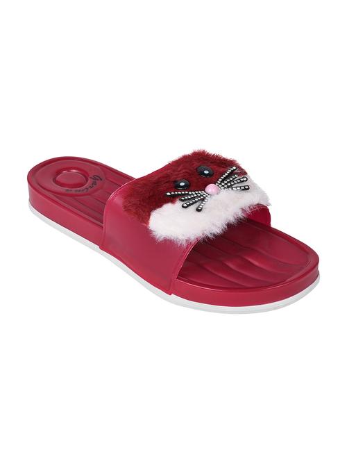 red mesh slides flip flops - 18460309 - Very Small Image - 1
