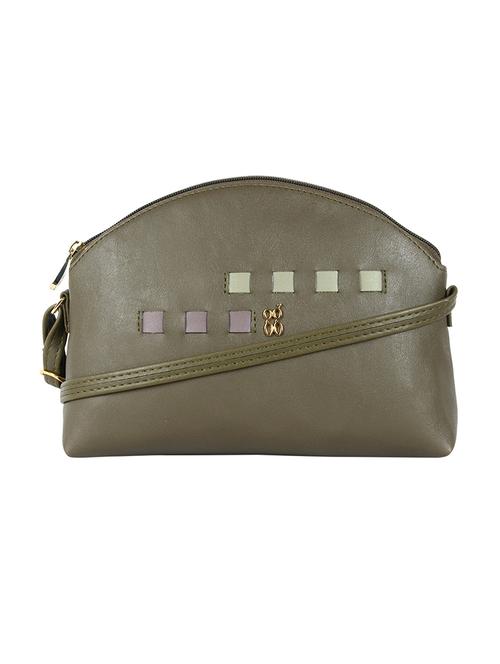 olive solid regular sling bag - 18460448 - Very Small Image - 1