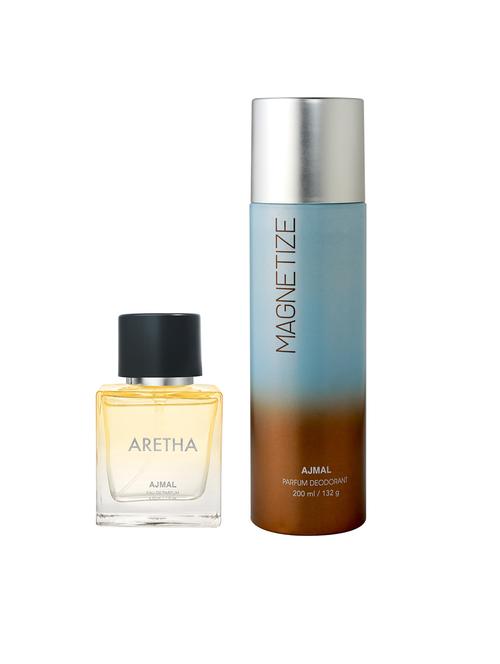 ajmal aretha edp 50 ml for women and ajmal magnetize deodorant 200 ml for unisex +2 perfume testers free - 18460749 - Very Small Image - 1