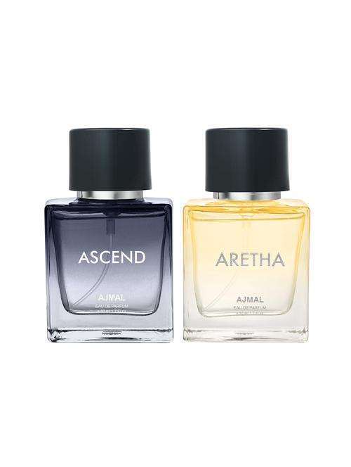 ajmal ascend edp 50 ml for unisex and ajmal aretha edp 50 ml for women +2 perfume testers free - 18460792 - Very Small Image - 1