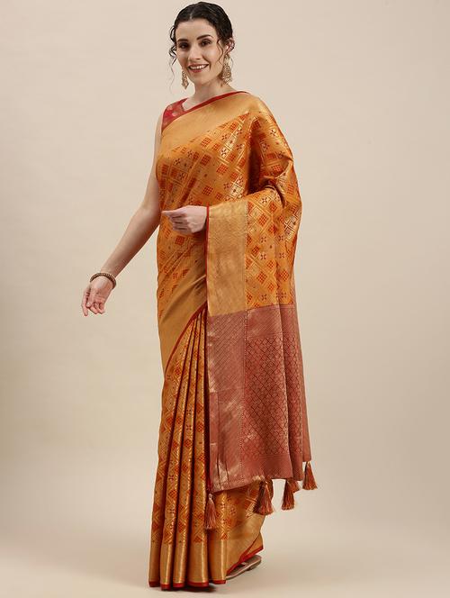 women's banarasi saree - 18460958 - Very Small Image - 1