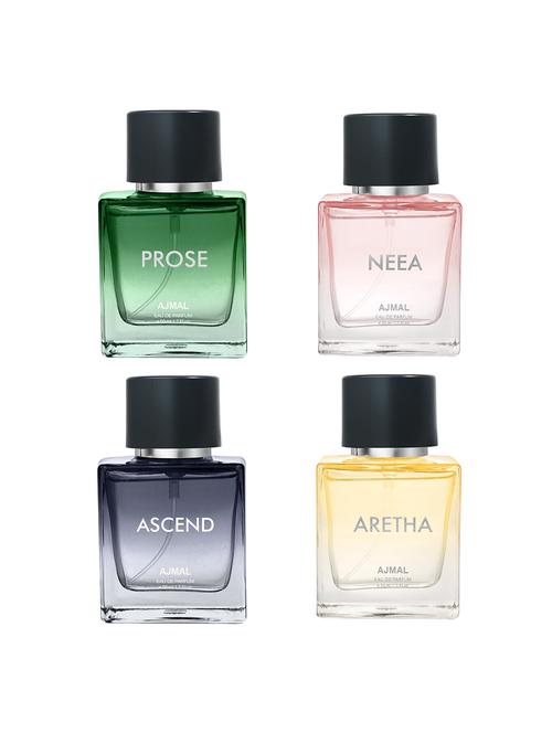 ajmal ascend edp 50 ml and neea edp 50 ml and prose edp 50 ml and aretha edp 50 ml for women +2 perfume testers free - 18461383 - Very Small Image - 1