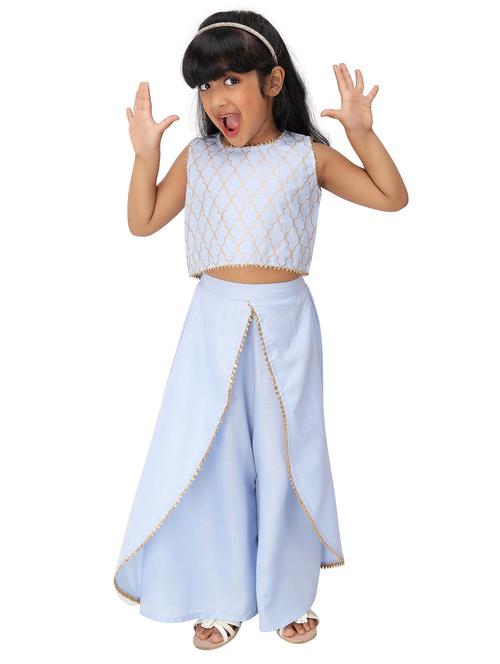 girls light blue printed fusion set - 18461395 - Very Small Image - 1