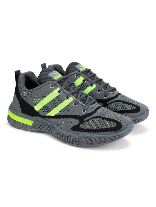 men grey lace up sport shoe - 18461672 - Very Small Image - 1