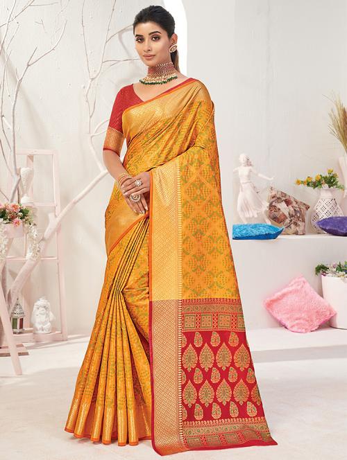self design zari work woven saree - 18461834 - Very Small Image - 1