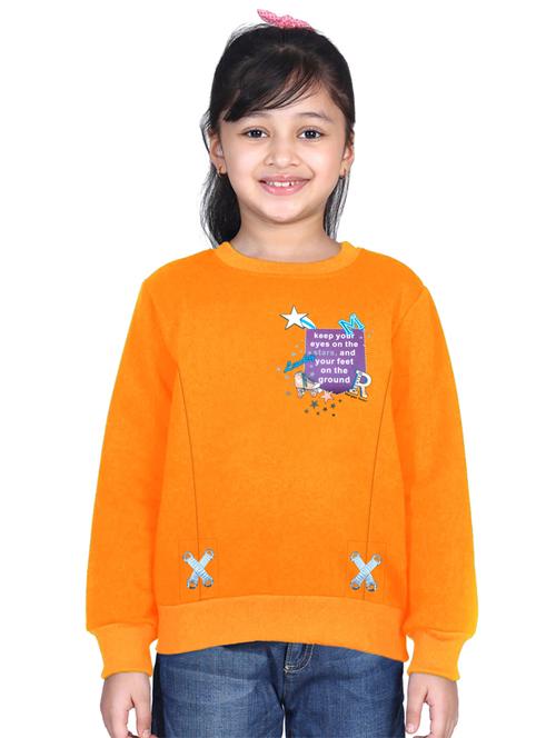 girls orange graphic sweatshirt - 18461921 - Very Small Image - 1