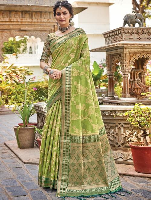 self design zari work woven saree - 18461934 - Very Small Image - 1