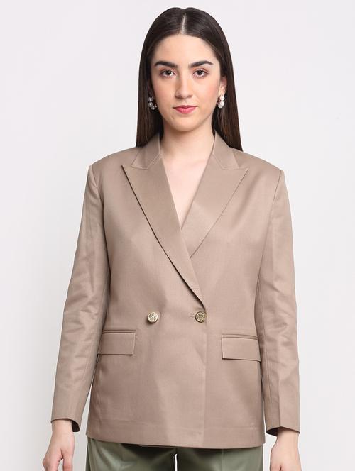 lapel neck solid formal blazer - 18462222 - Very Small Image - 1