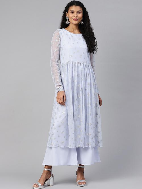 embellished kurta palazzo set - 18462918 - Very Small Image - 1
