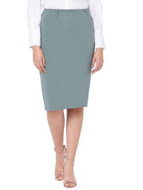 high rise solid pencil skirt - 18463154 - Very Small Image - 1