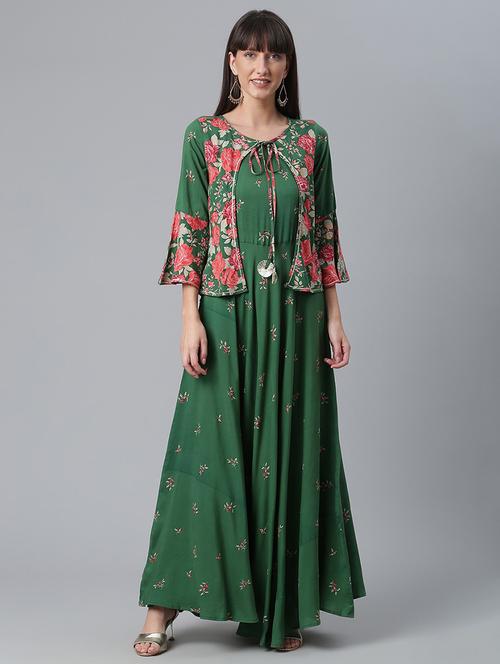 floral anarkali kurta - 18463699 - Very Small Image - 1