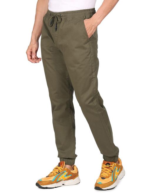 live-green solid joggers track pant - 18463834 - Very Small Image - 1