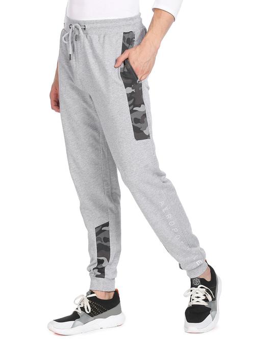grey color-blocked joggers track pant - 18463837 - Very Small Image - 1