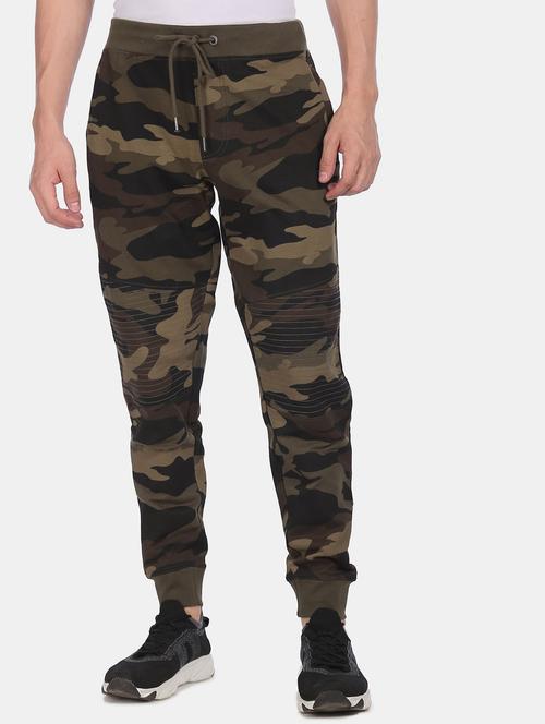 olive-green camouflage joggers track pant - 18463847 - Very Small Image - 1