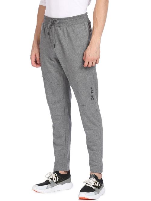 grey printed full length track pant - 18463913 - Very Small Image - 1