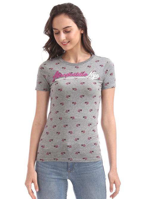 crew neck printed t-shirt - 18464613 - Very Small Image - 1