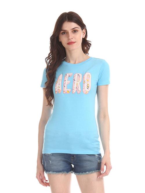 crew neck brand applique t-shirt - 18464642 - Very Small Image - 1